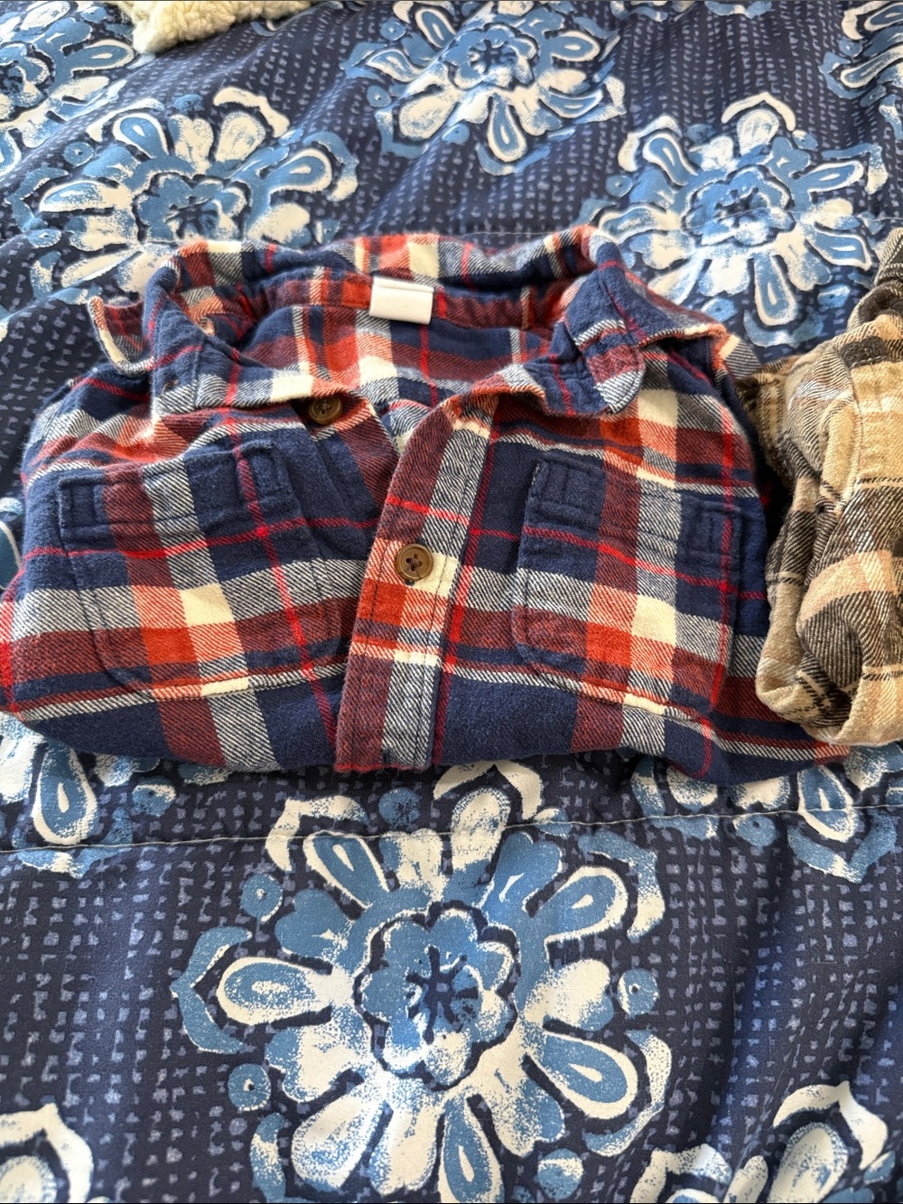 2 Plaid Flannel Button Ups